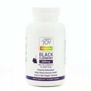 Immune Herbal Supplement with Vitamin C - Black Elderberry & Zinc- 60 Veggie Capsules - 1 Bottle