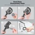 thumbnail image 7 of Beteliva Filtered Shower Head with Handheld, High Pressure 4 Spray Mode Showerhead with Filters, Water Softener Filter Beads for Hard Water with ON/OFF Switch for Pets (Gray), 7 of 7