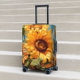 thumbnail image 6 of Hirioo Sunflower Blue Sky for Elasticity Suitcase Cover (No luggage Included) Durable Luggage Protector Fits 18-32 Inch Luggage-Small, 6 of 7