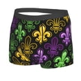 thumbnail image 2 of Wukai Mardi Gras1 Print Men’s Underwear Breathable Boxer Briefs,&nbsp;Moisture Wicking & Breathable-, 2 of 7