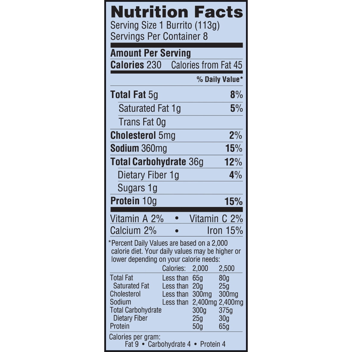 El Monterey Burritos Nutrition Information Nutrition Pics