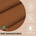 thumbnail image 4 of Barossa Design No Hook Slub Textured Shower Curtain with Snap-in PEVA Liner, Mesh Window - Terracotta, 71 x 74, 4 of 6