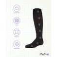 thumbnail image 6 of MeMoi  Heathered Heart Opaque Nylon Tights - Girls - Female, 4-6, Black, 6 of 7