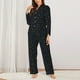 thumbnail image 2 of Balery Constellation Conjunto de Pijama con Estampado para Mujer, Conjunto de Dos Piezas con Manga Larga, Ropa de Dormir Suave con Bolsillos, Pijamas Cómodos-Large, 2 of 7