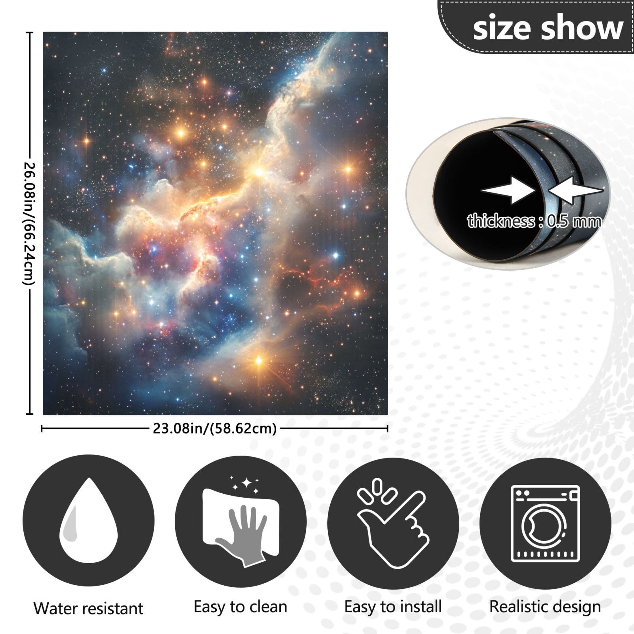 Dishwasher Magnetic Sticker 23x26 Inch Refrigerator Magnetic Sticker Washing Machine Magnetic Sticker Kitchen Panel Magnetic Sticker Home Decor Super Cool Colored Stars