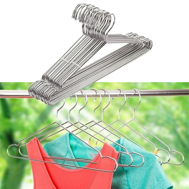 Percha de acero inoxidable 10 Perchas Antideslizantes De Acero Inoxidable Para Ropa Perchero Para Ropa Perchero De 32 Cm 32cm Magideal Percha de acero inoxidable Bodega Aurrera en linea