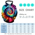thumbnail image 4 of Rebaike Unisex 3D Tie Dye Spiral Hoodie Rainbow Psychedelic Pullover Sweatshirt, 4 of 7