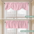 thumbnail image 5 of Pink White Stripes Tie Up Valance Curtains for Windows, Kitchen Curtains Window Treatments, Simple Geometric Modern Monochrome Short Window Shades Valances for Bedroom Bathroom Cafe 42"x12", 5 of 8