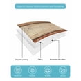thumbnail image 5 of Quilts Full Size, Farmhouse Burnt Orange Brown Soft Comforter Bedding Set for Bed, Vintage Wooden Striped Lightweight Quilted Bedspread with Pillow Cover(2 Pieces) for All Season, 78x90 Inch, 5 of 6