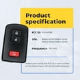 thumbnail image 5 of Replcament Smart Key Fob for Toyota Tacoma 2020 FCC HYQ14FBA Part Number 89904-0E092 89904-0E091 89904-0E090 89904-60J70, 5 of 8