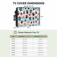 thumbnail image 3 of Outdoor TV Cover 48 to 50 Inches, Farmhouse Dog Paw Vintage Blue Pink Wooden Board Waterproof and Weatherproof TV Cover with Remote Control Pocket, Flat Screen TV Cover Protector for Outside TV, 3 of 6