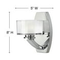 thumbnail image 5 of Hinkley Lighting 5590CM Meridian 1 Light Bath Fixture - Chrome,, 5 of 5