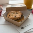 thumbnail image 2 of Cafe Vision 34 oz Square Kraft Paper Large Take Out Container - 6" x 6" x 2" - 200 count box, 2 of 2