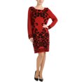 thumbnail image 1 of Floral Print Long Sleeve Sweater Dress, 1 of 1