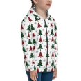 thumbnail image 5 of Picia Buffalo Plaid Christmas Trees for Boys Fashion Full-zip Hoodies & Sweatshirts with Kangaroo Pocket,Zip-up Hooded Sweatshirt for Kid, Moisture Wicking & Breathable-Small, 5 of 6