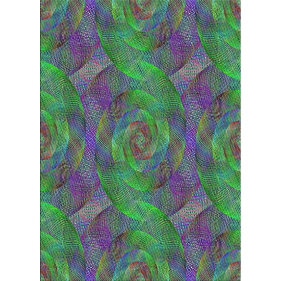 Ahgly Company Indoor Rectangle Patterned Kelly Green Abstract Area Rugs, 6' x 9'
