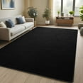 thumbnail image 4 of Arogan Soft Low Pile Rug Modern Area Rugs for Bedroom Living Room,Suitable for Boys Girls Teenagers and Adults with Super Soft Touch ,Black ,5' x 7', 4 of 8