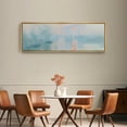 thumbnail image 4 of Large Framed Canvas Print Monet-Inspired Misty Harbor Sunrise ImpressionistWall Art Decorative Ready to Hang Painting for Living room Bedroom 60x20 inches Natural Frame, 4 of 7