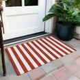 thumbnail image 6 of Addison Rugs Chantille Indoor/Outdoor Transitional Stripes Red Washable Rectangle Rug, 1'8" x 2'6", 6 of 6