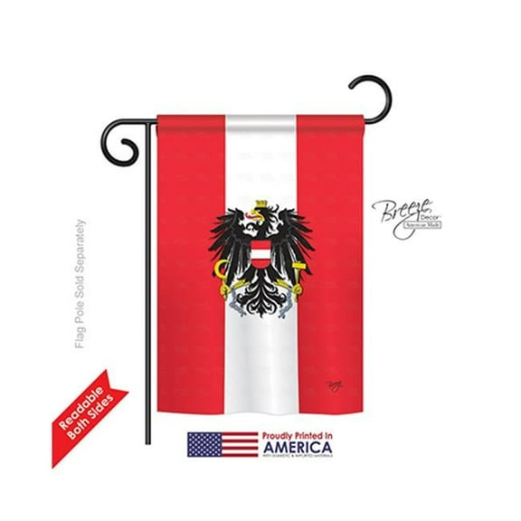 Breeze Decor 58119 Austria 2-Sided Impression Garden Flag - 13 x 18.5 in.