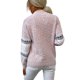 thumbnail image 4 of Jersey JUNBOON para mujer con cuello redondo y manga larga con estampado de copos de nieve, 4 of 7