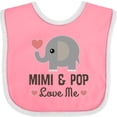 thumbnail image 3 of Inktastic Mimi and Pop Love Me Grandchild Boys or Girls Baby Bib, 3 of 4
