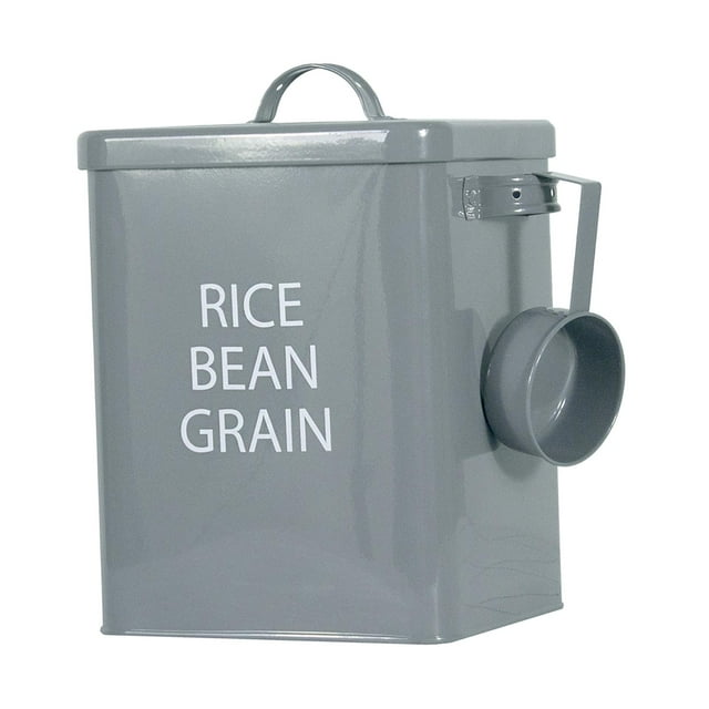 GUOOL Seau de Stockage de Farine et Seau à Riz pour Céréales Gris