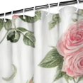thumbnail image 3 of Pioneer Flower Floral Print Pattern Shower Curtain 72"x84" ,Bathroom Decorative Shower Curtains Set with 12 Hooks,Modern Waterproof Washable Shower Curtain, 3 of 6