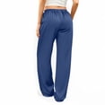 thumbnail image 5 of Sweatpants Womens 2026 Fall Baggy Wide Leg Sweatpant Fleece Lined Straight Leg Sweat Pants 28" 29" Inseam Navy XL, 5 of 6