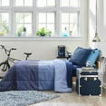 thumbnail image 3 of Plush Supersoft Throw Rug, 27" x 42" in Navy | Perfect for College Dorm, Bedroom and Bathroom | Luxurious Feel | Cotton-Polyester Blend | No-Skid Backing, 3 of 4
