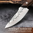 thumbnail image 2 of Kepeak Full Tang Fixed Blade Outdoor Knife with Wooden Handle & Leather Sheath – Sharp Stainless Steel Blade for Camping, Hiking, Fishing, Backpacking & Everyday Use, 2 of 8