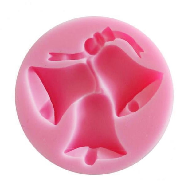 2x Molde de Silicona para Pastel, Chocolate, Sugarcraft, Pudín, Fondant, Herramienta, Campanas de Navidad, 2 piezas