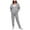 Light Gray, variant on felwors Women's Zip-Up Hoodie Tracksuit Set Fleece Sweatshirt & Jogger Pants for Casual, Active, and Loungewear White, S
