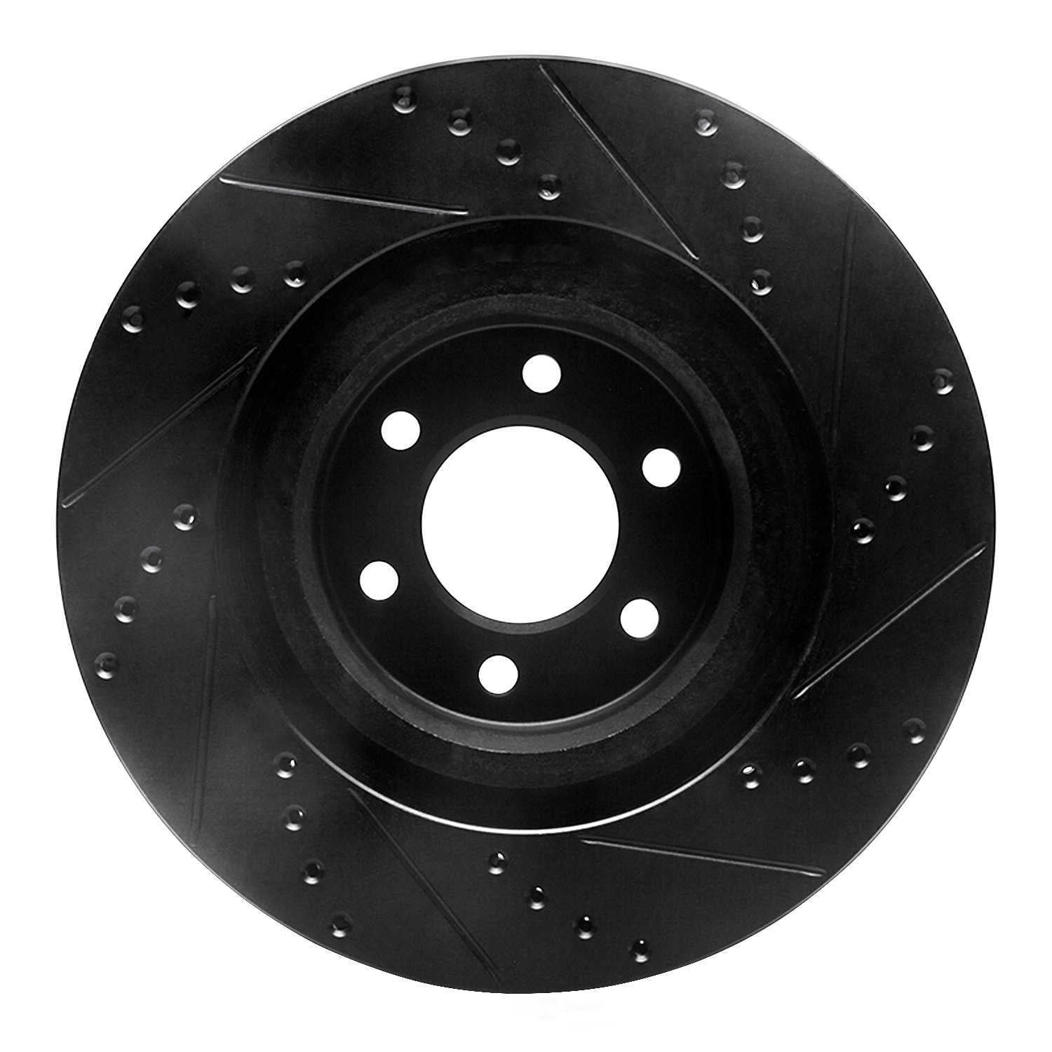 Dynamic Friction Company 633-40013L DFC Brake Rotor - Drilled And Slotted - Black