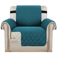 thumbnail image 2 of TOPCHANCES Reversible Quilted Sofa Cover, Waterproof Furniture Pet Protector Throw (Deep Blue, Loveseat Cover), 2 of 9