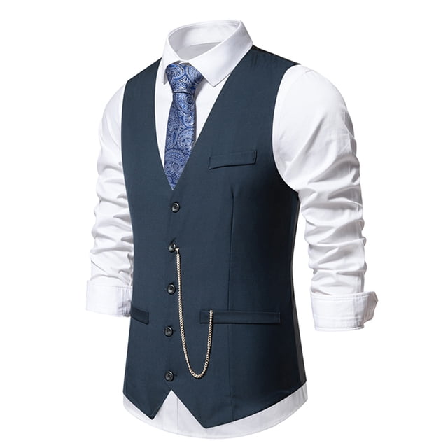 EGNMCR Tank Tops Men Men Solid Fashion Have Pockets Button Turn-down Collar Tanks Tops Blouse
