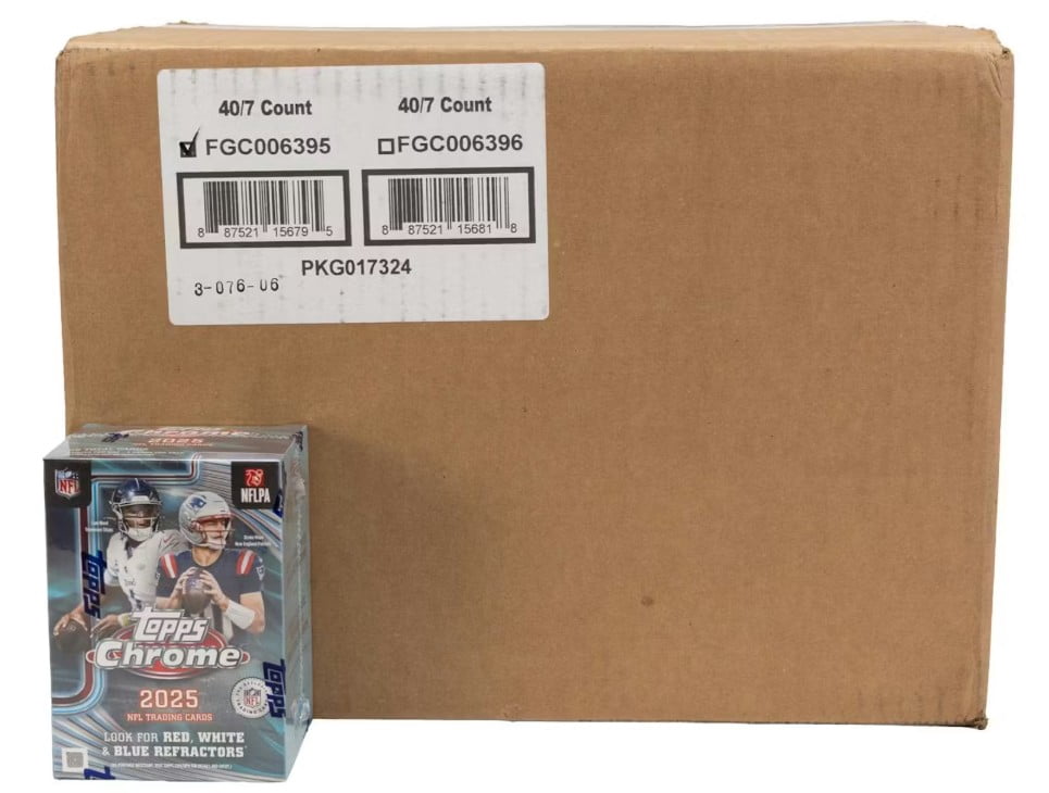 2025 Topps Chrome Football Blaster Box Cards