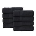 thumbnail image 2 of Superior Franklin 8-Piece Cotton Hand Towel Set, Super Soft Quick Dry Fade Resistant Towels, Charcoal, 2 of 10