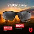 thumbnail image 4 of Gafas de sol de seguridad NoCry con lentes envolventes de color verde UV400, 4 of 8