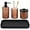 Amber + Matte Black Tray, variant on Bathroom Accessories Set,4 Pcs Amber Glass Bathroom Accessories Sets Complete with Lotion Soap Dispenser,Toothbrush Holder,Qtip Holder Dispenser and Vanity Tray,Bathroom Countertop Vanity Organizer