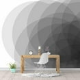thumbnail image 3 of IDEA4WALL 4pcs Abstract Geometric Peel and Stick Wallpaper Removable Wall Murals Large Wall Stickers for Home Decoration, 66"x24", 3 of 5