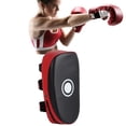thumbnail image 4 of Almohadilla de boxeo profesional para golpear Muay Thai, objetivo para pies y codos, objetivo de entrenamiento de engrosamiento resistente al desgarro para Kickboxing, raya roja, 4 of 10