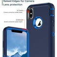thumbnail image 2 of Entronix Heavy Duty Case Compatible with iPhone Xs Max, Shockproof Hard Cover, Navy Blue, 2 of 7