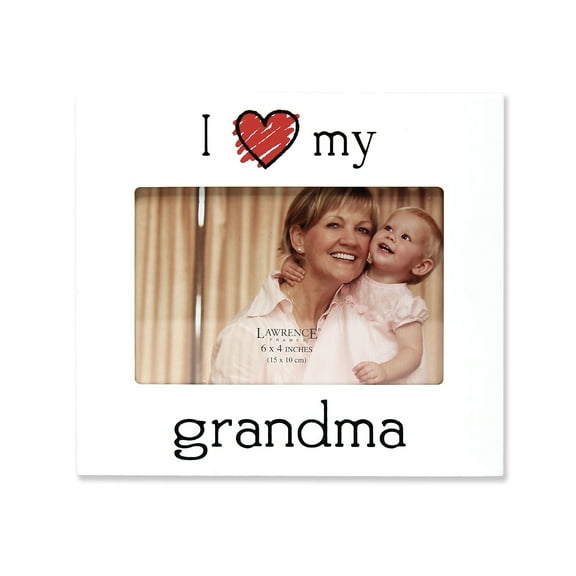 I HEART MY GRANDMA Brushed Silver 6x4 frame - 4x6