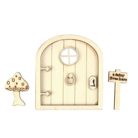 

Chueow Small Wooden Door Ornaments Decorative Wooden Crafts Handmade DIY Accessories