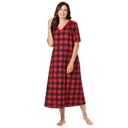 

Dreams & Co. Women s Plus Size Long Print Sleepshirt Nightgown