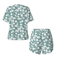 thumbnail image 5 of Picia Gouache Flowers Pajamas Sets for Women Soft Short-Sleeved Pjs with Lounge Shorts Two Piece Sleepwear-Medium, 5 of 9