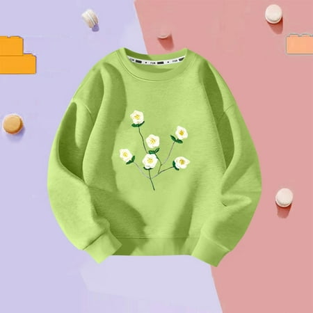 

Ganfancp Girls Stylish Printed Fleece Hoodie Soft Polyester Fashionable Design for Winter Sizes 3-13 Years Clearance Sales Today Deals Prime