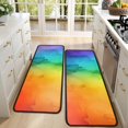 thumbnail image 4 of Kitchen Rugs Sets Of 2,Rainbow Tie Dye Ink Pattern Anti Fatigue Kitchen Mat Rugs Non Slip Washable,Decorative Kitchen Floor Mats for Kitchen,Sink,Laundry,17"x47"+17"x47", 4 of 5