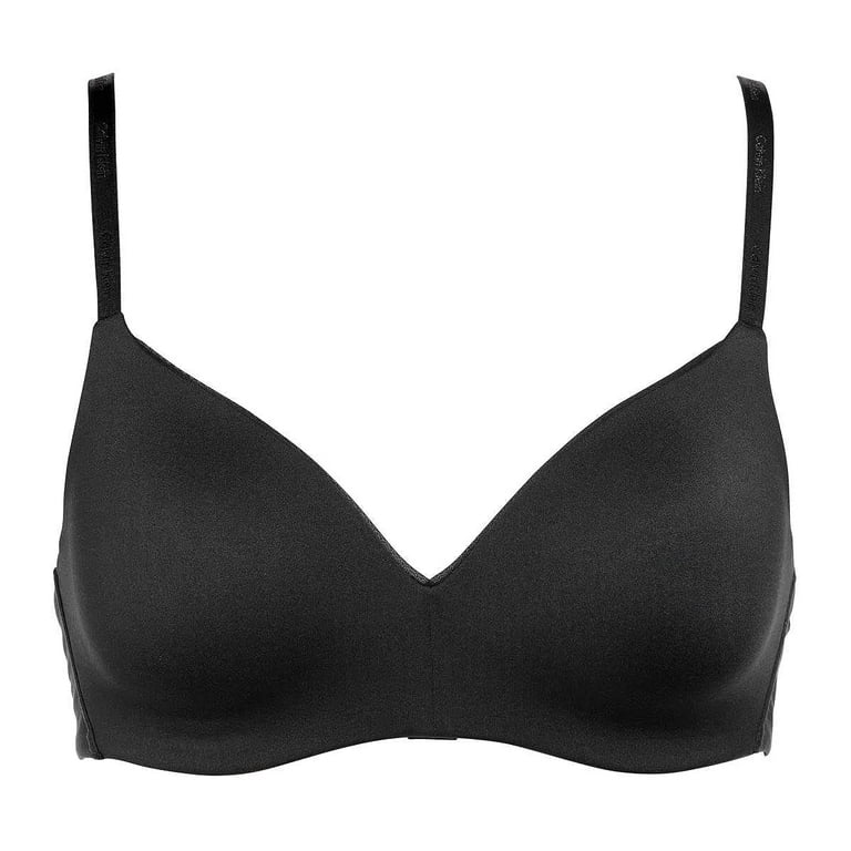 Calvin Klein Womens 2-Pack Lightly Lined Wirefree Bra (Black/Bare Small) 